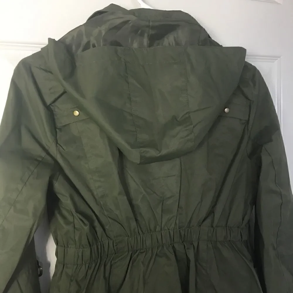 YOKI Anorak Olive Hooded Jacket Girls Sz Large